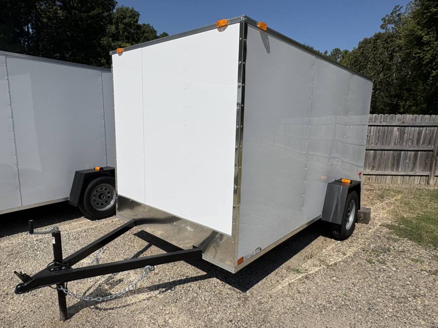 White Covered Wagon enclosed cargo trailer